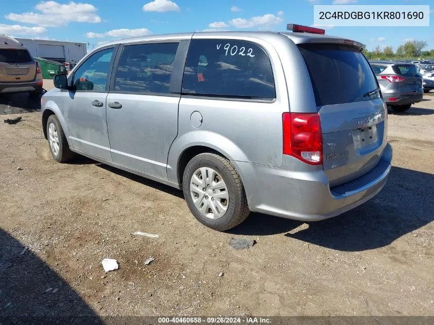 2C4RDGBG1KR801690 2019 Dodge Grand Caravan Se