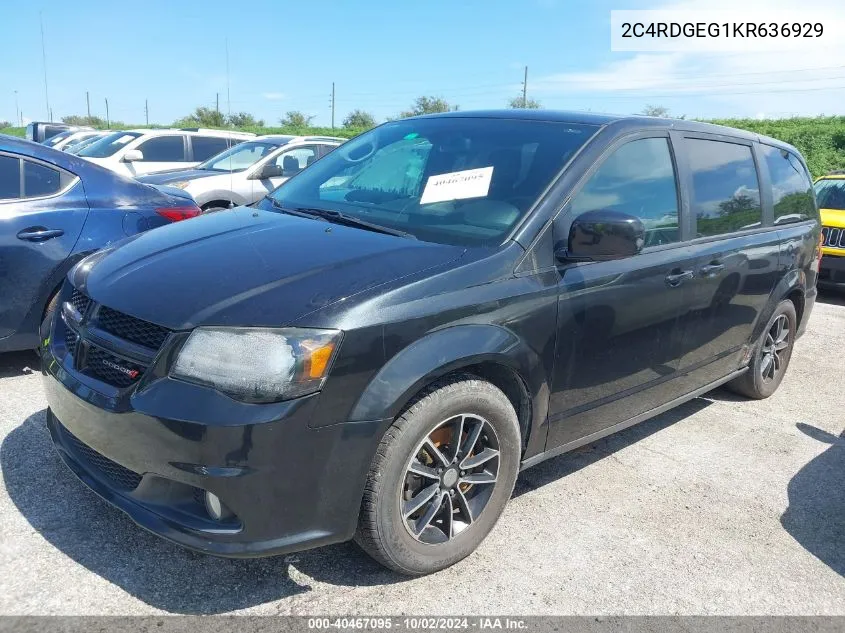 2C4RDGEG1KR636929 2019 Dodge Grand Caravan Gt