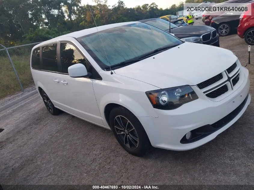 2019 Dodge Grand Caravan Gt VIN: 2C4RDGEG1KR640608 Lot: 40467693