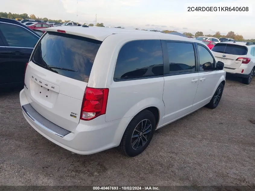 2019 Dodge Grand Caravan Gt VIN: 2C4RDGEG1KR640608 Lot: 40467693