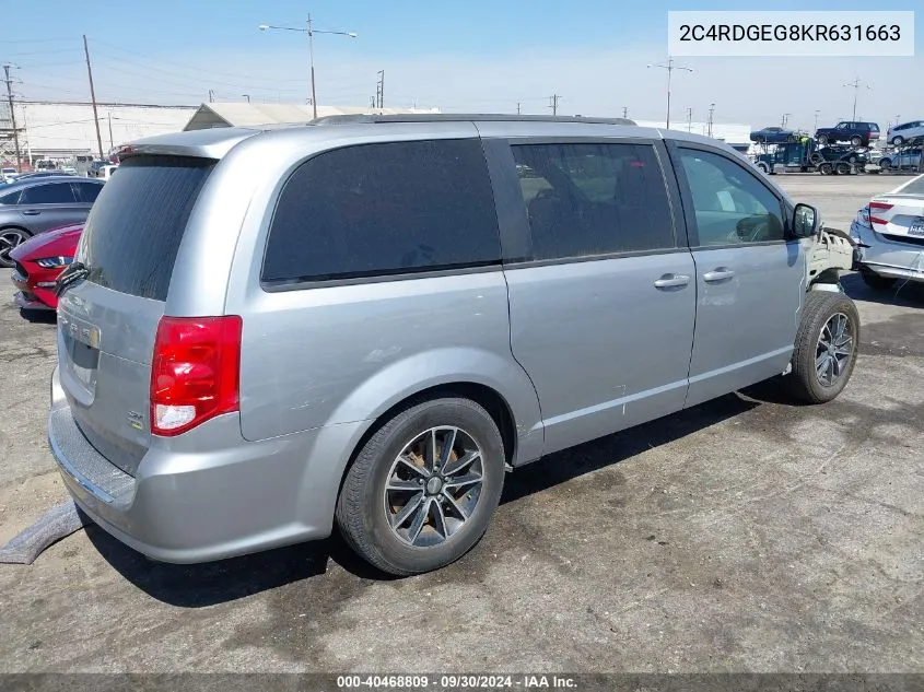 2019 Dodge Grand Caravan Gt VIN: 2C4RDGEG8KR631663 Lot: 40468809