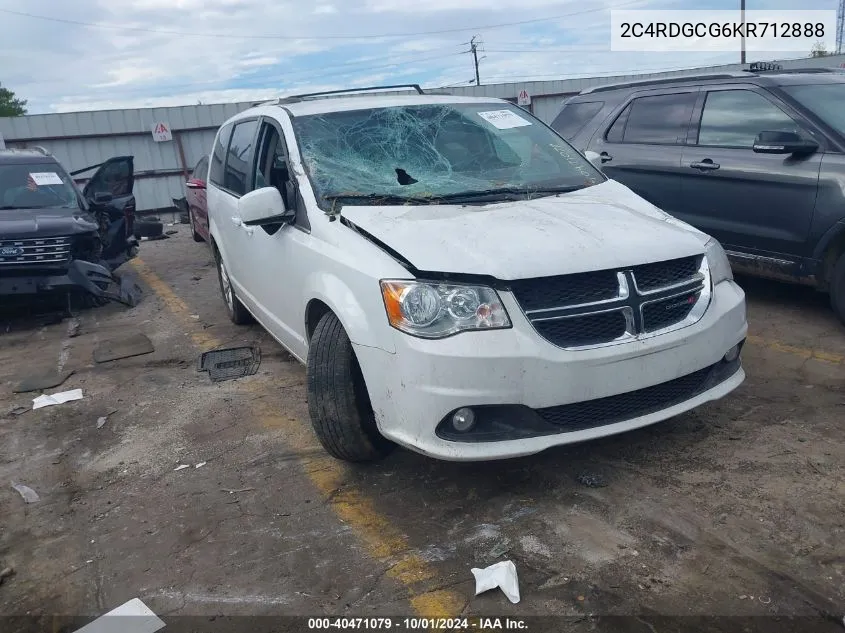 2019 Dodge Grand Caravan Sxt VIN: 2C4RDGCG6KR712888 Lot: 40471079