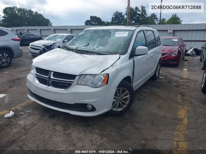 2019 Dodge Grand Caravan Sxt VIN: 2C4RDGCG6KR712888 Lot: 40471079