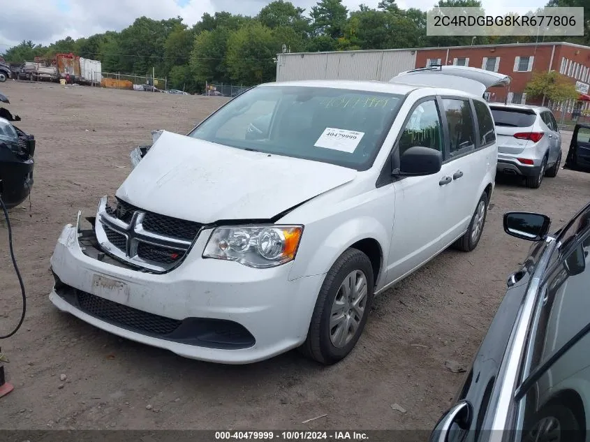 2019 Dodge Grand Caravan Se VIN: 2C4RDGBG8KR677806 Lot: 40479999