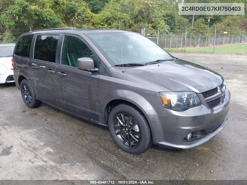 2C4RDGEG7KR750403 2019 Dodge Grand Caravan Gt