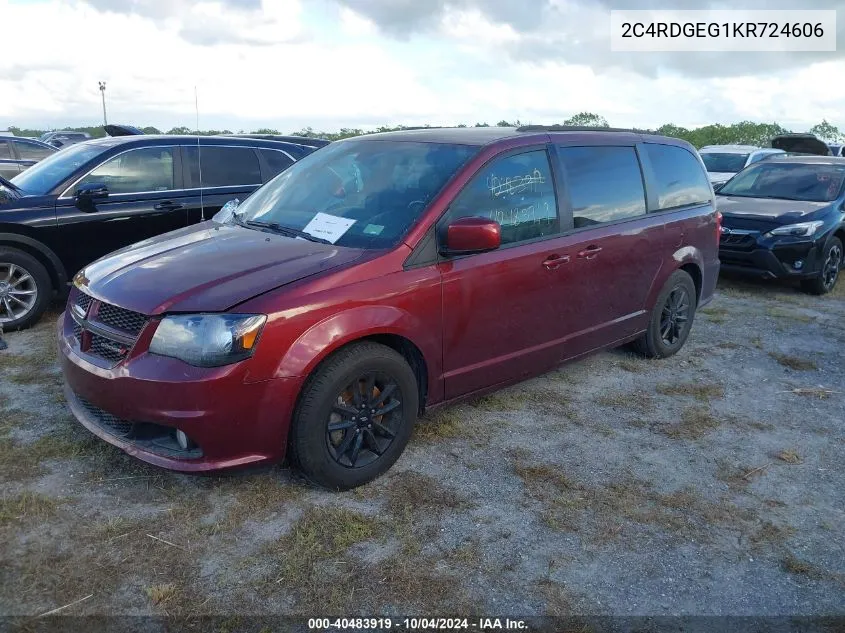 2C4RDGEG1KR724606 2019 Dodge Grand Caravan Gt