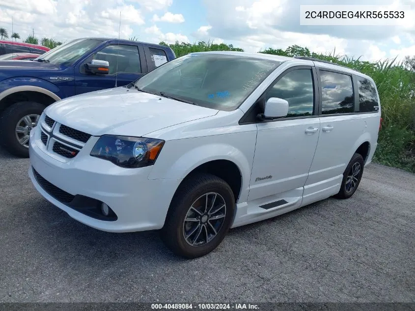 2C4RDGEG4KR565533 2019 Dodge Grand Caravan Gt