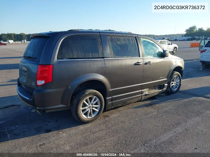 2019 Dodge Grand Caravan Sxt VIN: 2C4RDGCG3KR736372 Lot: 40496330