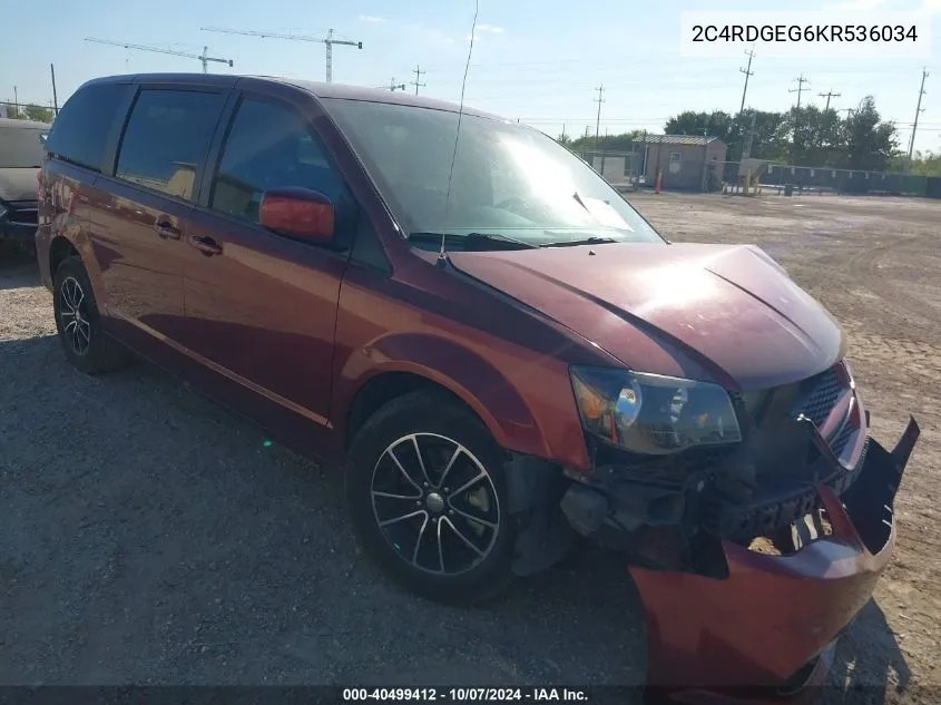 2C4RDGEG6KR536034 2019 Dodge Grand Caravan Gt