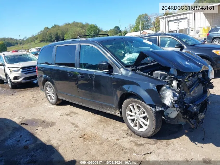 2C4RDGCG1KR748181 2019 Dodge Grand Caravan Sxt