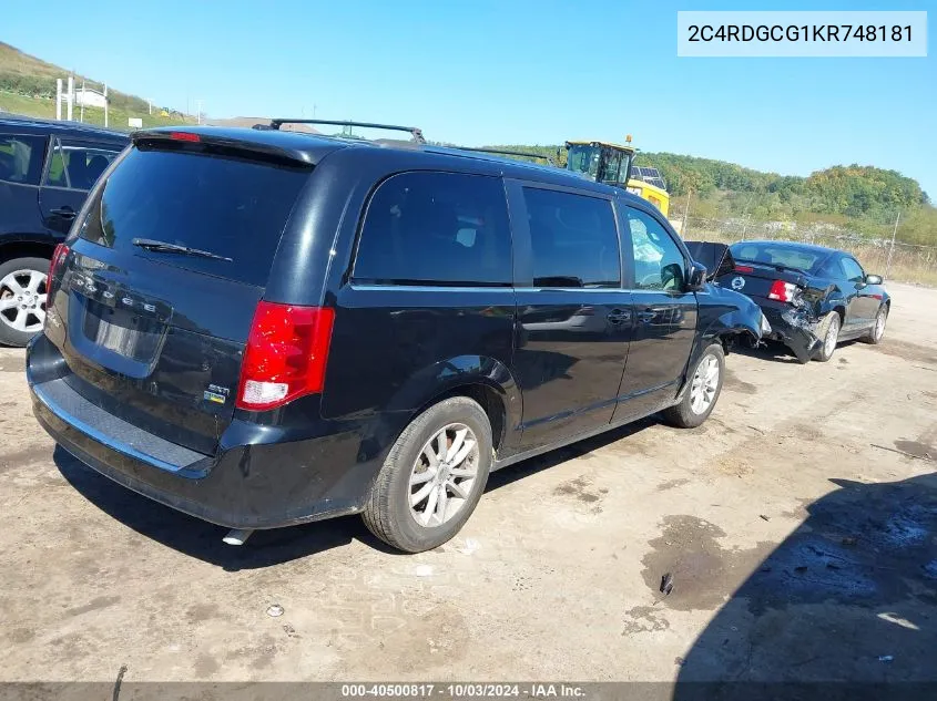 2C4RDGCG1KR748181 2019 Dodge Grand Caravan Sxt