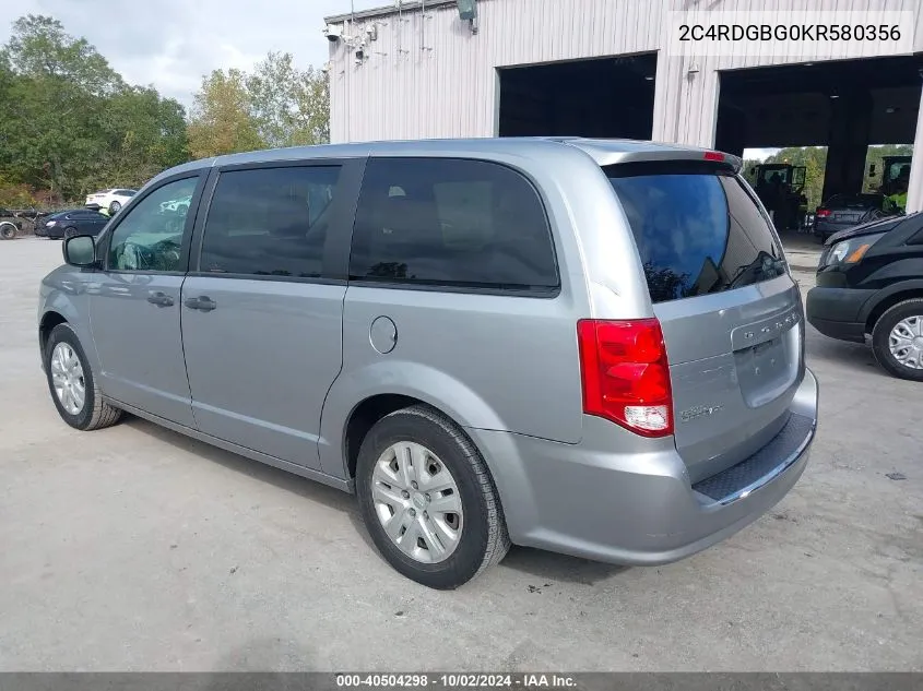 2C4RDGBG0KR580356 2019 Dodge Grand Caravan Se