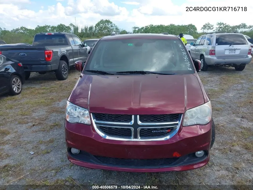 2019 Dodge Grand Caravan Sxt VIN: 2C4RDGCG1KR716718 Lot: 40506579