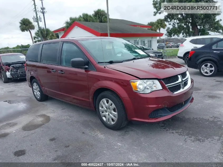 2C4RDGBG8KR500771 2019 Dodge Grand Caravan Se