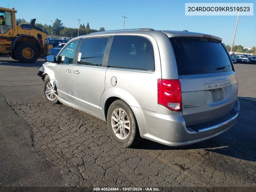 2019 Dodge Grand Caravan Sxt VIN: 2C4RDGCG9KR519523 Lot: 40524864