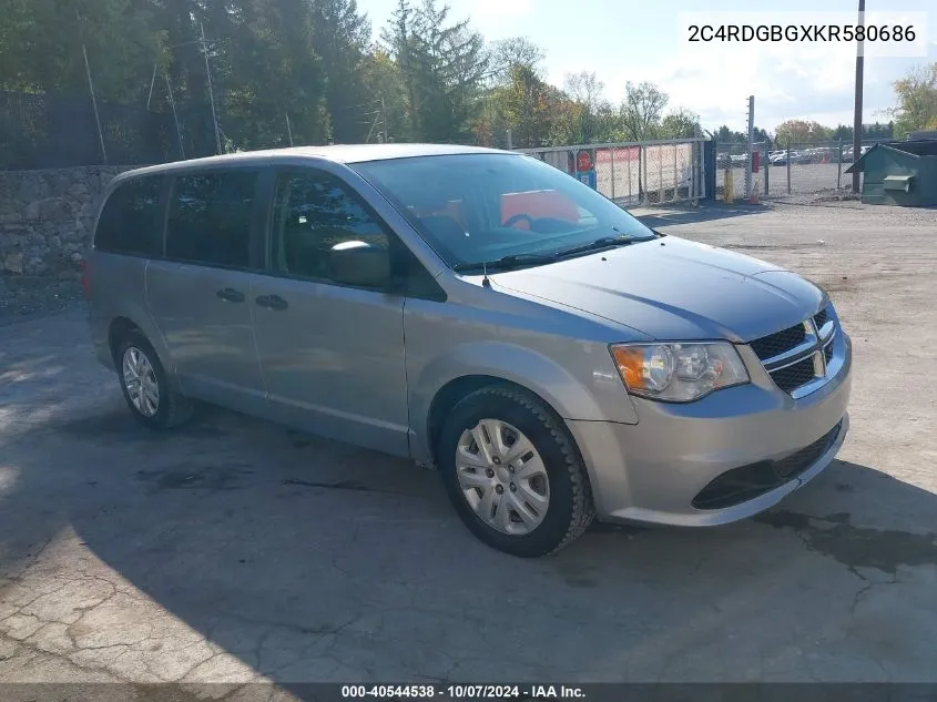 2C4RDGBGXKR580686 2019 Dodge Grand Caravan Se