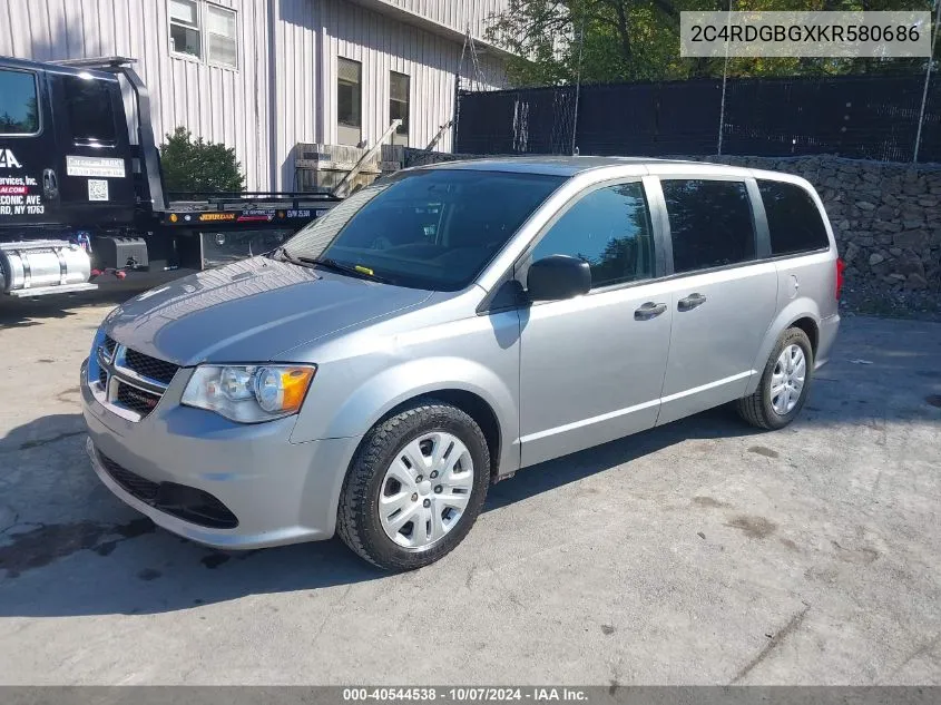 2C4RDGBGXKR580686 2019 Dodge Grand Caravan Se