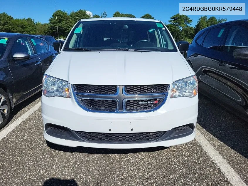 2019 Dodge Grand Caravan Se VIN: 2C4RDGBG0KR579448 Lot: 40555206