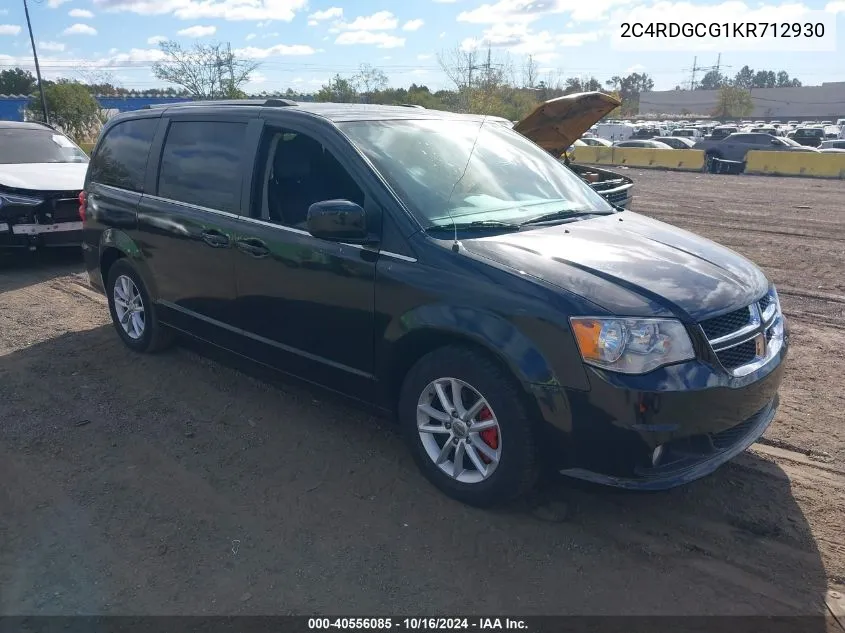 2019 Dodge Grand Caravan Sxt VIN: 2C4RDGCG1KR712930 Lot: 40556085