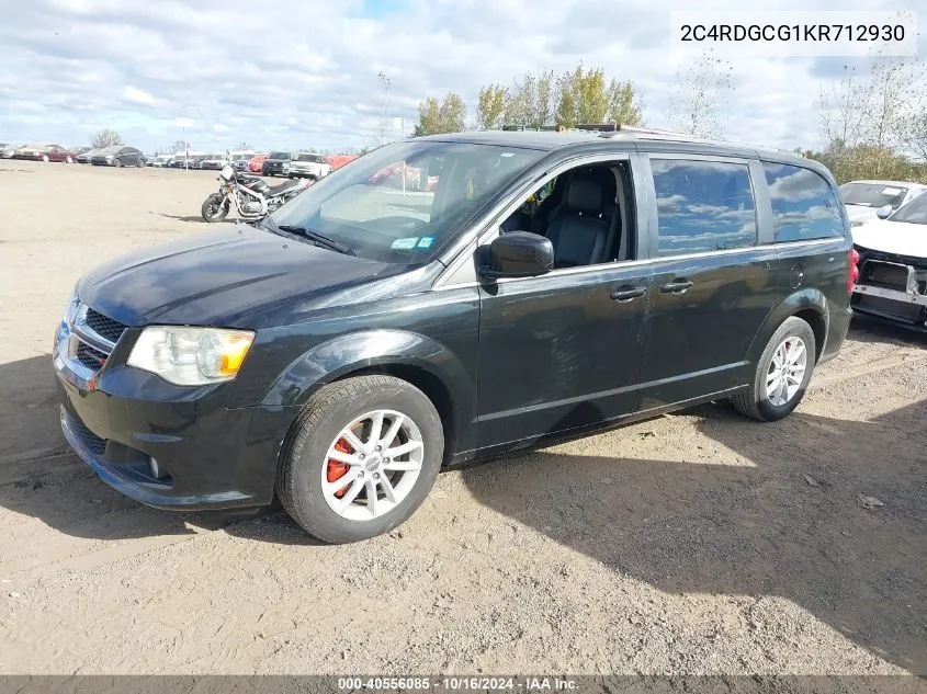 2019 Dodge Grand Caravan Sxt VIN: 2C4RDGCG1KR712930 Lot: 40556085