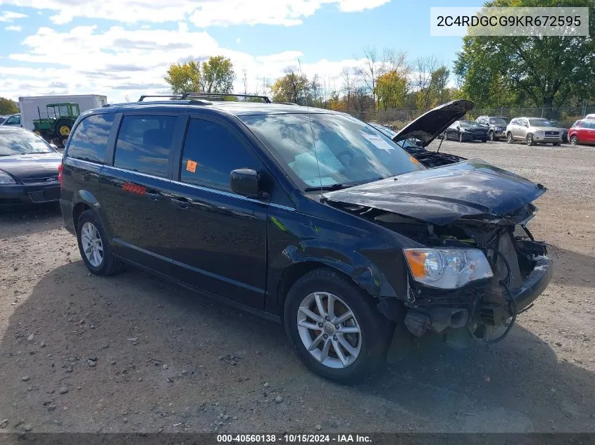 2019 Dodge Grand Caravan Sxt VIN: 2C4RDGCG9KR672595 Lot: 40560138