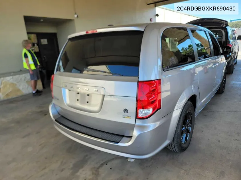 2019 Dodge Grand Caravan Se Plus VIN: 2C4RDGBGXKR690430 Lot: 40578248