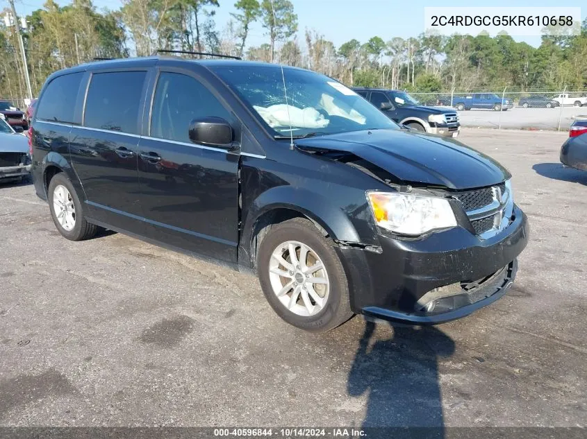 2019 Dodge Grand Caravan Sxt VIN: 2C4RDGCG5KR610658 Lot: 40596844