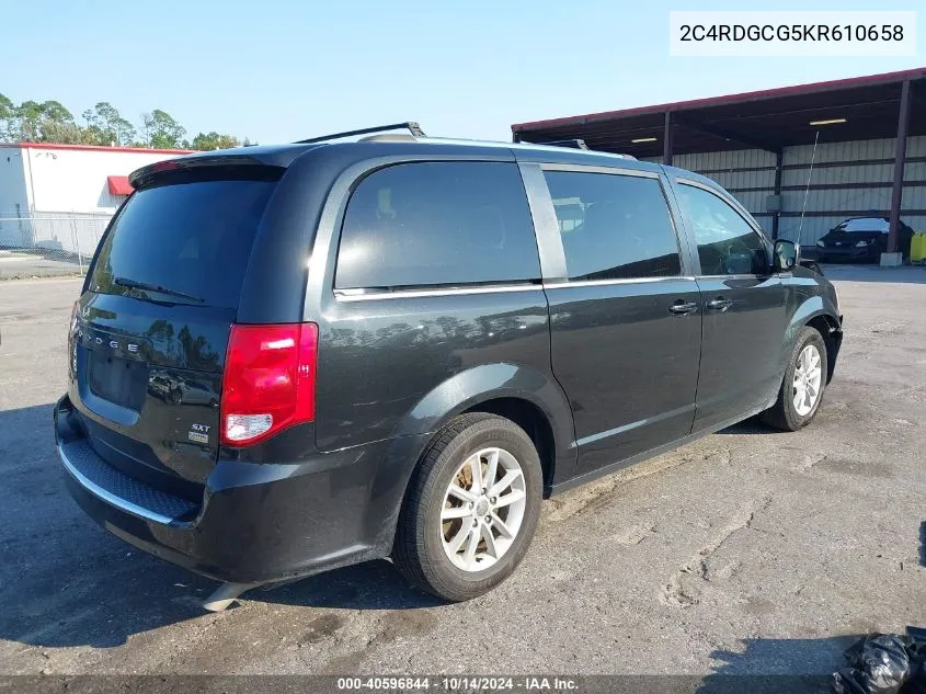 2019 Dodge Grand Caravan Sxt VIN: 2C4RDGCG5KR610658 Lot: 40596844