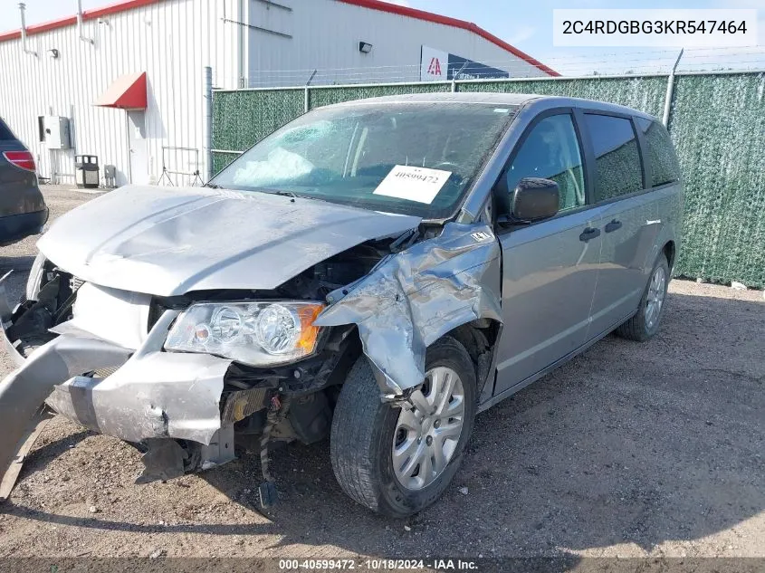 2C4RDGBG3KR547464 2019 Dodge Grand Caravan Se