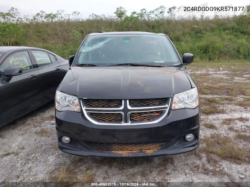 2019 Dodge Grand Caravan Crew VIN: 2C4RDGDG9KR571877 Lot: 40602015