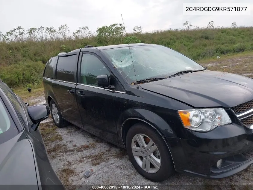 2019 Dodge Grand Caravan Crew VIN: 2C4RDGDG9KR571877 Lot: 40602015