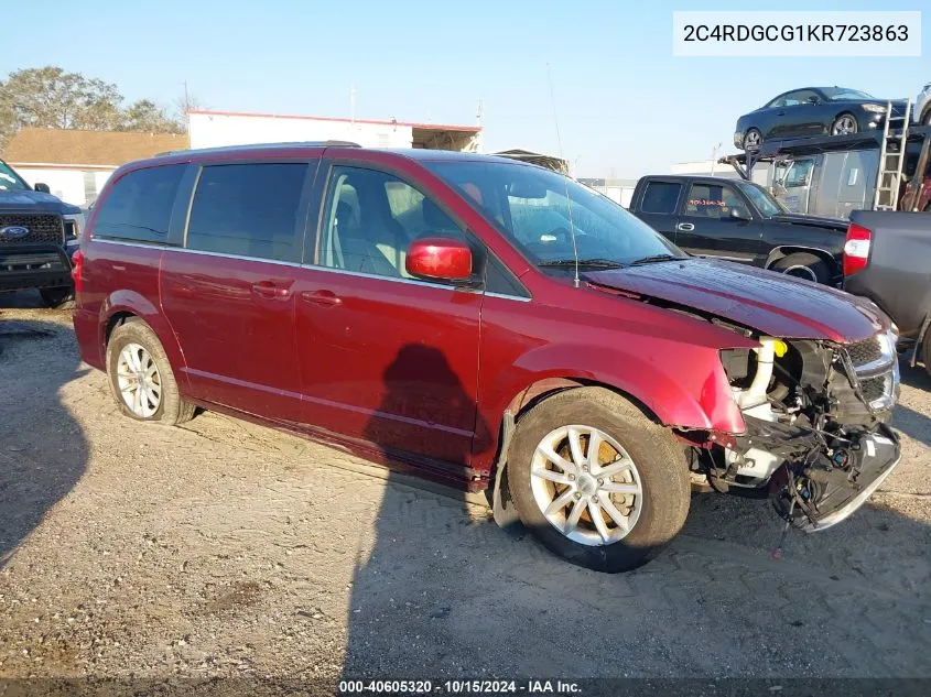 2019 Dodge Grand Caravan Sxt VIN: 2C4RDGCG1KR723863 Lot: 40605320