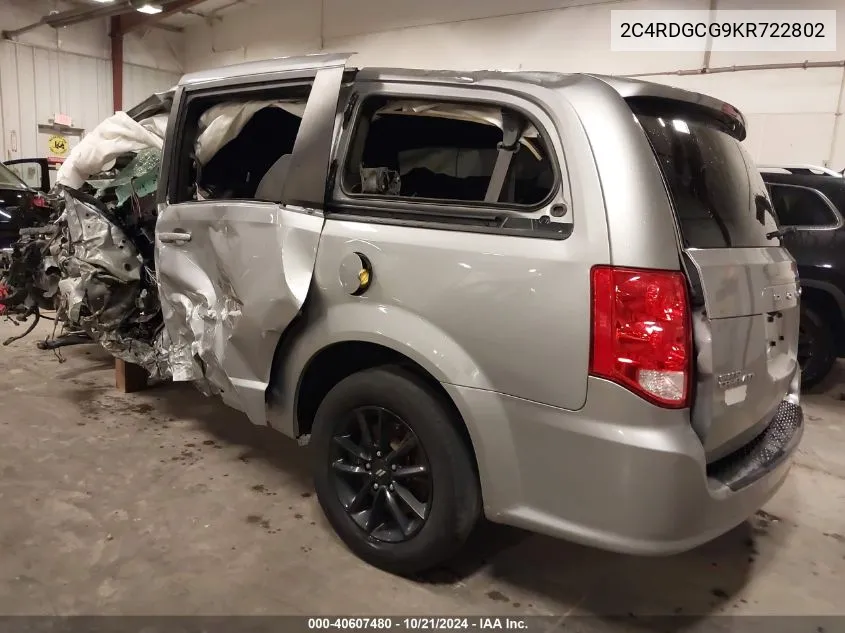 2C4RDGCG9KR722802 2019 Dodge Grand Caravan Sxt