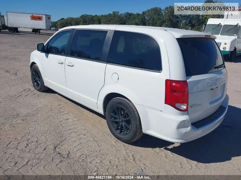 2019 Dodge Grand Caravan Gt VIN: 2C4RDGEG0KR769813 Lot: 40623186