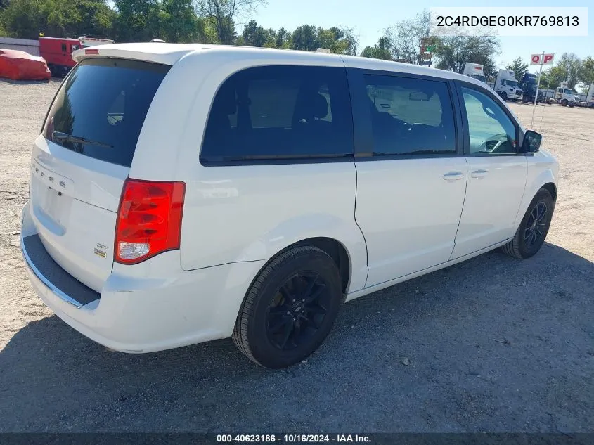 2019 Dodge Grand Caravan Gt VIN: 2C4RDGEG0KR769813 Lot: 40623186