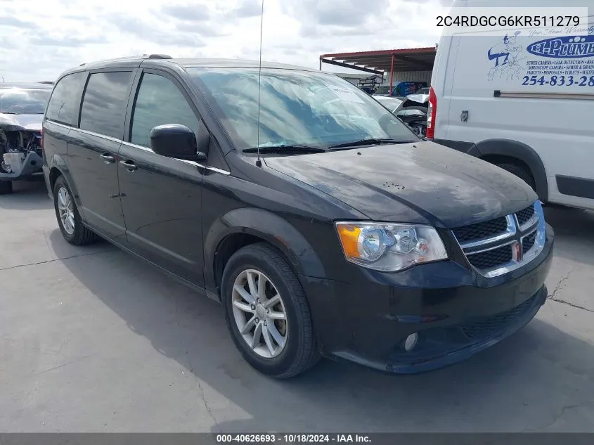 2019 Dodge Grand Caravan Sxt VIN: 2C4RDGCG6KR511279 Lot: 40626693