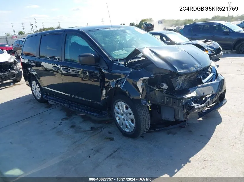 2019 Dodge Grand Caravan Se VIN: 2C4RDGBG5KR521769 Lot: 40627757