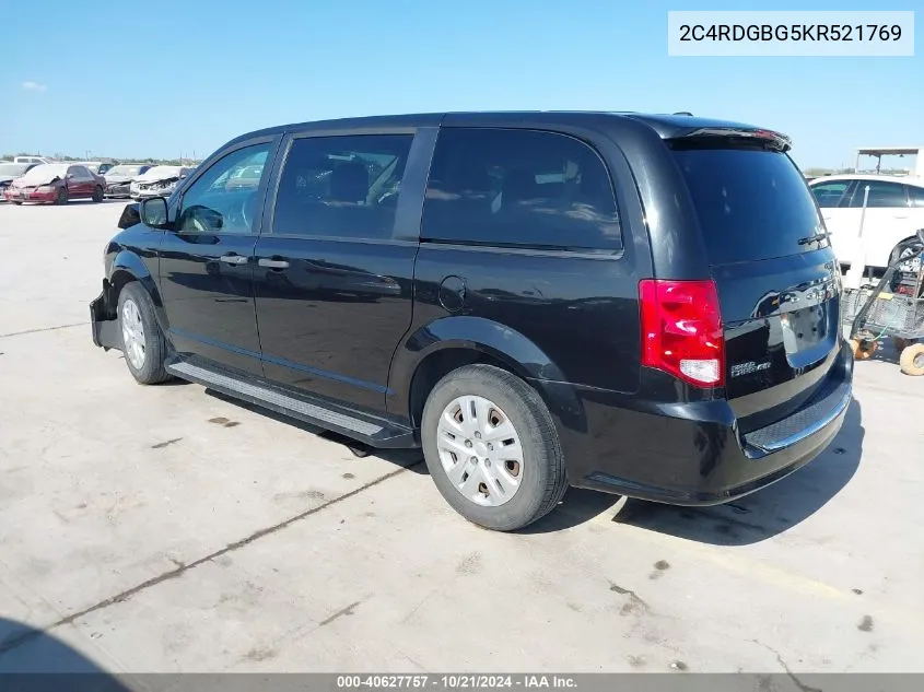 2019 Dodge Grand Caravan Se VIN: 2C4RDGBG5KR521769 Lot: 40627757