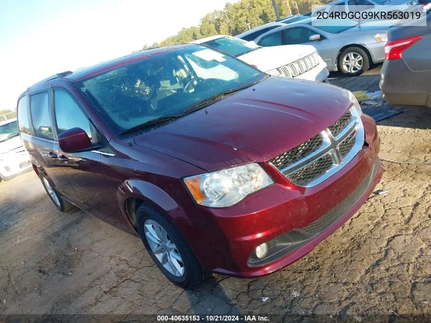 2019 Dodge Grand Caravan Sxt VIN: 2C4RDGCG9KR563019 Lot: 40635153