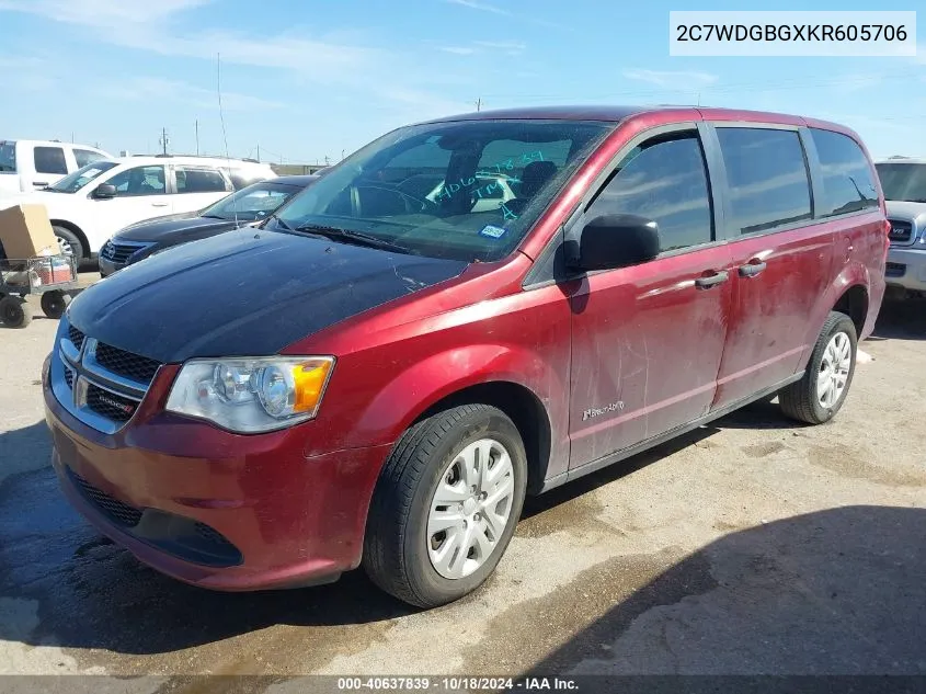 2C7WDGBGXKR605706 2019 Dodge Grand Caravan Se