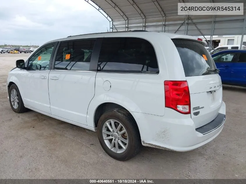 2019 Dodge Grand Caravan Sxt VIN: 2C4RDGCG9KR545314 Lot: 40640551