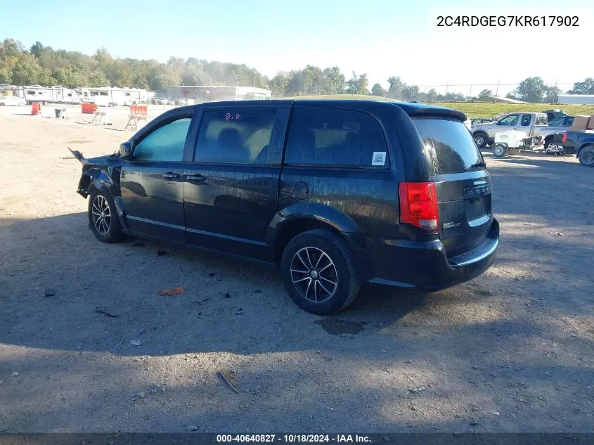 2C4RDGEG7KR617902 2019 Dodge Grand Caravan Gt