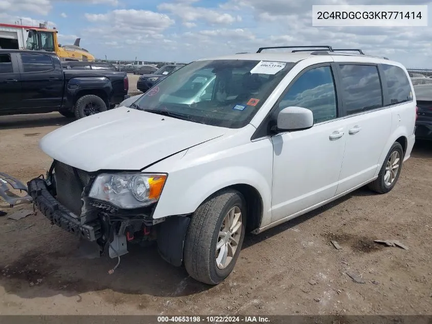 2019 Dodge Grand Caravan Sxt VIN: 2C4RDGCG3KR771414 Lot: 40653198