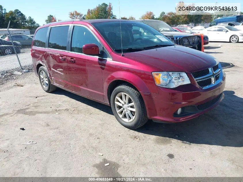 2019 Dodge Grand Caravan Sxt VIN: 2C4RDGCG9KR543613 Lot: 40653349