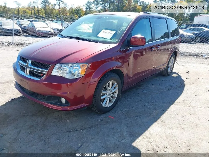 2019 Dodge Grand Caravan Sxt VIN: 2C4RDGCG9KR543613 Lot: 40653349