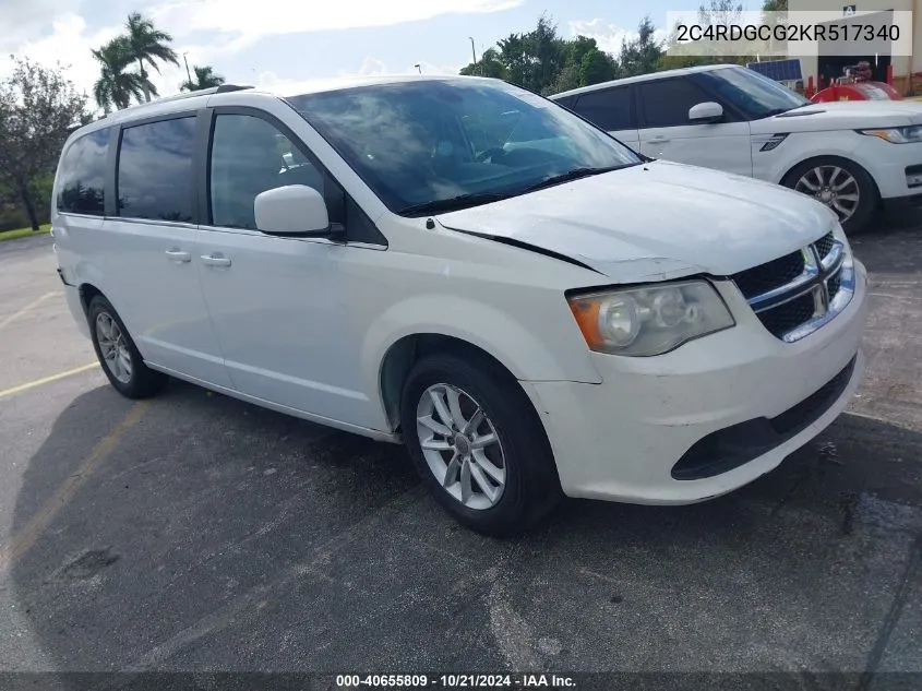 2019 Dodge Grand Caravan Sxt VIN: 2C4RDGCG2KR517340 Lot: 40655809