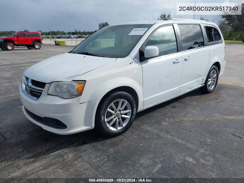 2C4RDGCG2KR517340 2019 Dodge Grand Caravan Sxt