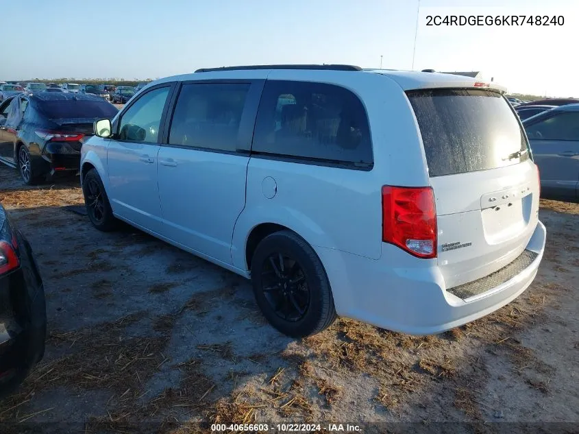 2019 Dodge Grand Caravan Gt VIN: 2C4RDGEG6KR748240 Lot: 40656603