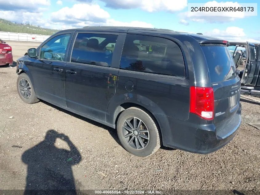 2C4RDGEGXKR648173 2019 Dodge Grand Caravan Gt