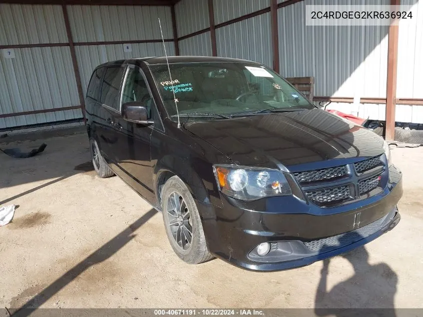 2C4RDGEG2KR636924 2019 Dodge Grand Caravan Gt